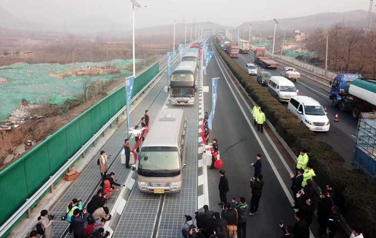 The solar highway in Jinan, China