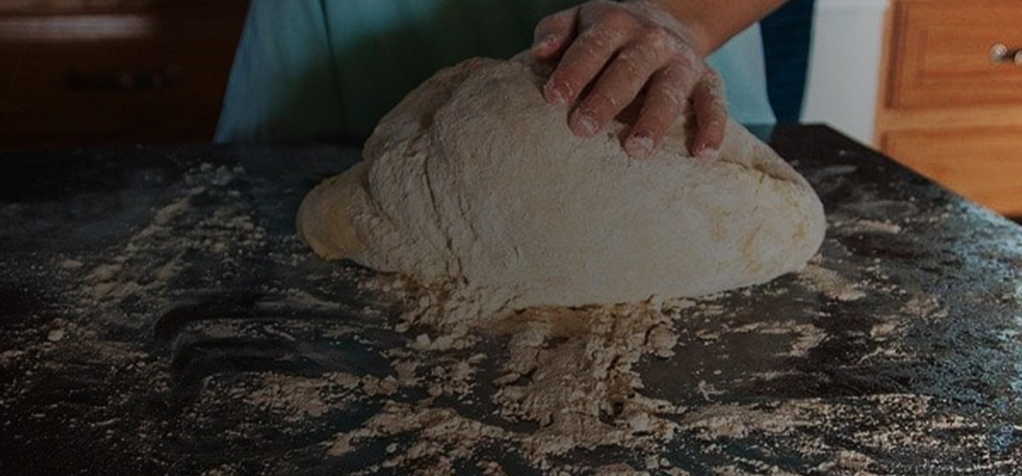 Kneading bread